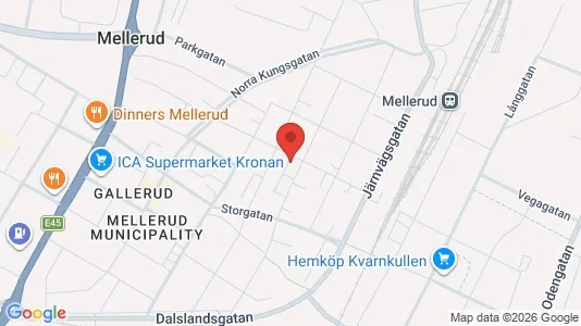 Lägenheter att hyra i Mellerud - kort over placeringen