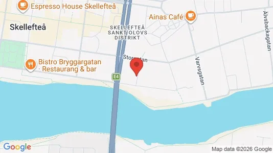 Lägenheter att hyra i Skellefteå - kort over placeringen