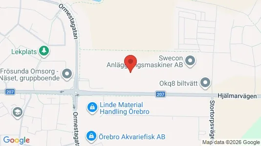 Lägenheter att hyra i Örebro - kort over placeringen