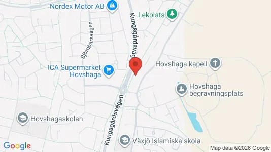 Lägenheter att hyra i Växjö - kort over placeringen