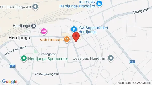 Lägenheter att hyra i Herrljunga - kort over placeringen
