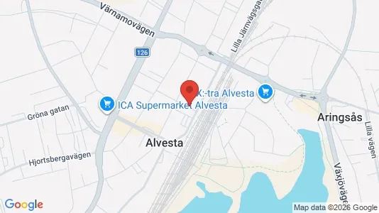 Lägenheter att hyra i Alvesta - kort over placeringen