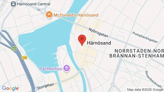 Lägenheter att hyra i Härnösand - kort over placeringen