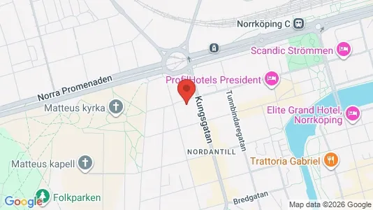Lägenheter att hyra i Norrköping - kort over placeringen