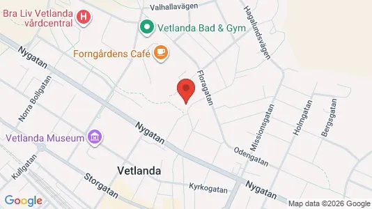 Lägenheter att hyra i Vetlanda - kort over placeringen