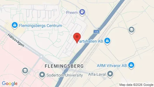 Lägenheter att hyra i Huddinge - kort over placeringen