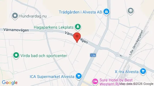 Lägenheter att hyra i Alvesta - kort over placeringen