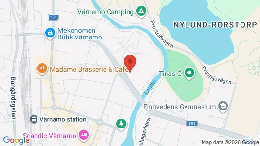 Lägenheter att hyra i Värnamo - kort over placeringen