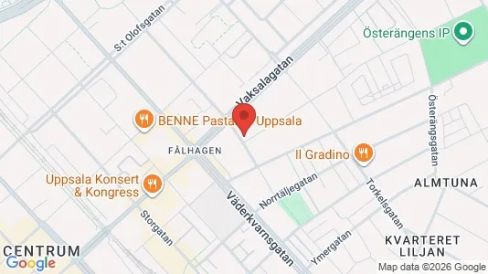 Lägenheter att hyra i Uppsala - kort over placeringen