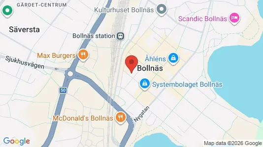 Lägenheter att hyra i Bollnäs - kort over placeringen