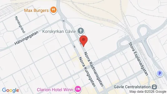 Lägenheter att hyra i Gävle - kort over placeringen