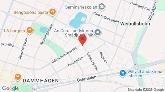 Lägenheter att hyra i Landskrona - kort over placeringen