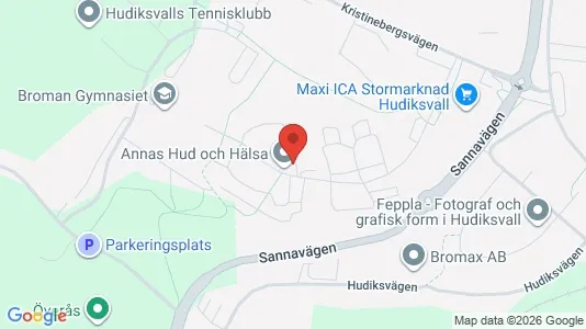 Lägenheter att hyra i Hudiksvall - kort over placeringen