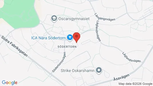 Lägenheter att hyra i Oskarshamn - kort over placeringen