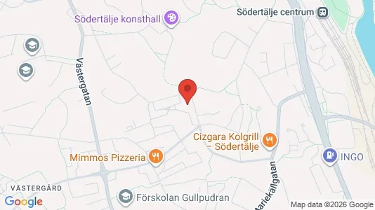 Lägenheter att hyra i Södertälje - kort over placeringen