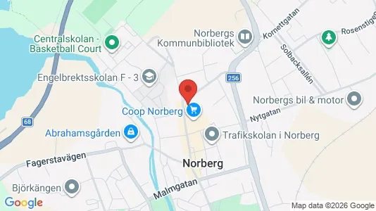Lägenheter att hyra i Norberg - kort over placeringen