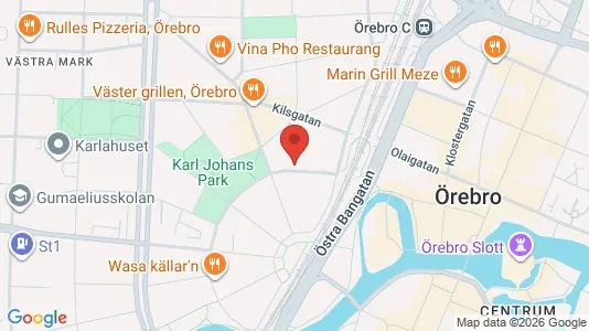 Lägenheter att hyra i Örebro - kort over placeringen