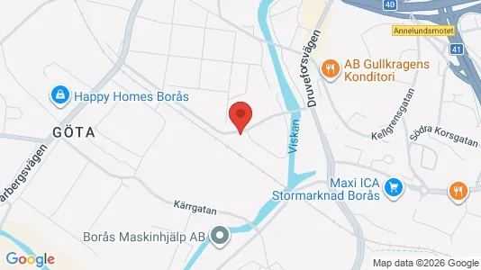 Lägenheter att hyra i Borås - kort over placeringen