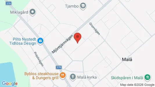 Lägenheter att hyra i Malå - kort over placeringen