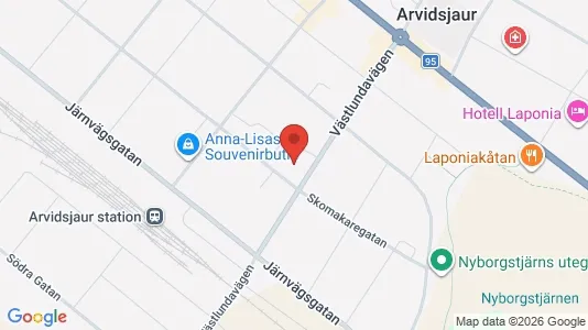 Lägenheter att hyra i Arvidsjaur - kort over placeringen