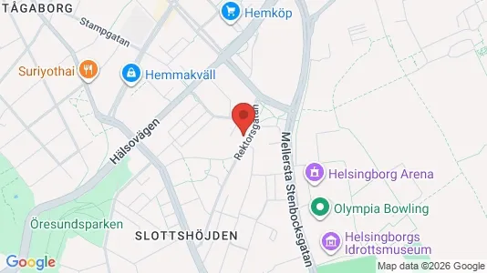 Lägenheter att hyra i Helsingborg - kort over placeringen