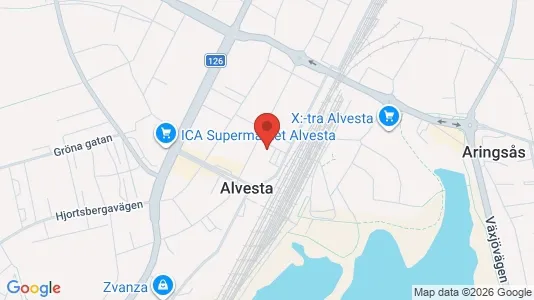 Lägenheter att hyra i Alvesta - kort over placeringen