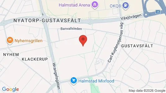 Lägenheter att hyra i Halmstad - kort over placeringen