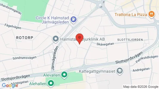 Lägenheter att hyra i Halmstad - kort over placeringen