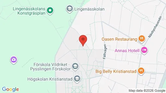 Lägenheter att hyra i Kristianstad - kort over placeringen