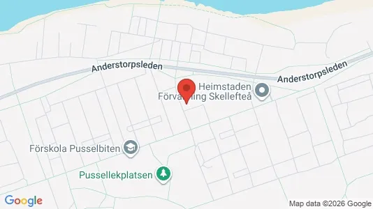 Lägenheter att hyra i Skellefteå - kort over placeringen