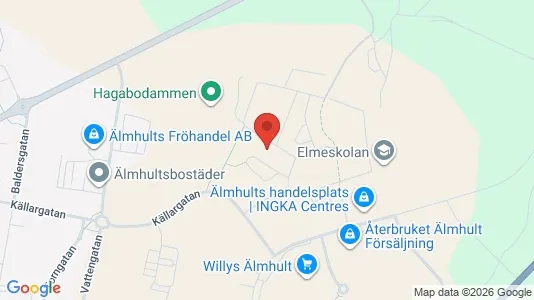 Lägenheter att hyra i Älmhult - kort over placeringen