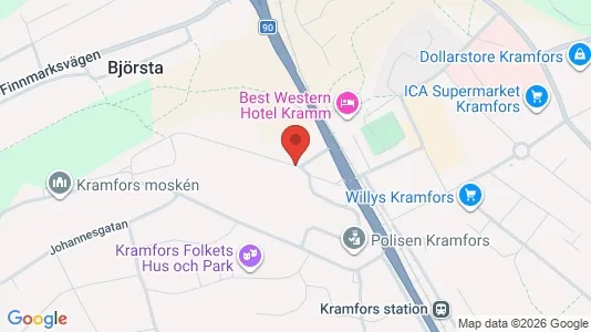 Lägenheter att hyra i Kramfors - kort over placeringen