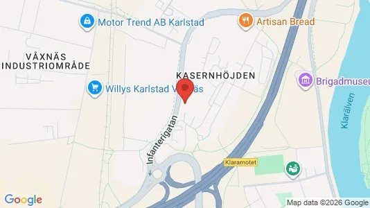 Lägenheter att hyra i Karlstad - kort over placeringen