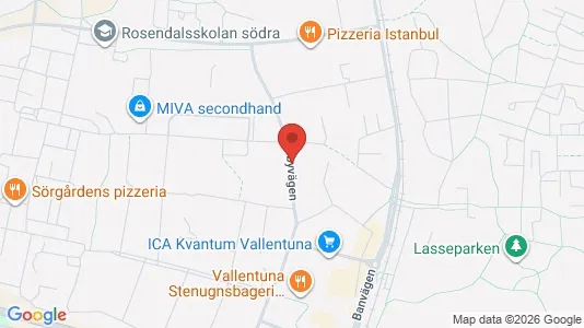 Lägenheter att hyra i Vallentuna - kort over placeringen