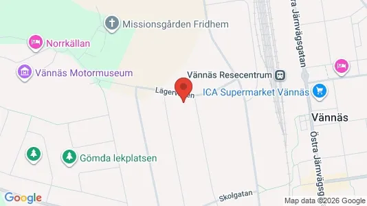 Lägenheter att hyra i Vännäs - kort over placeringen