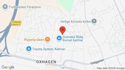 Lägenheter att hyra i Kalmar - kort over placeringen