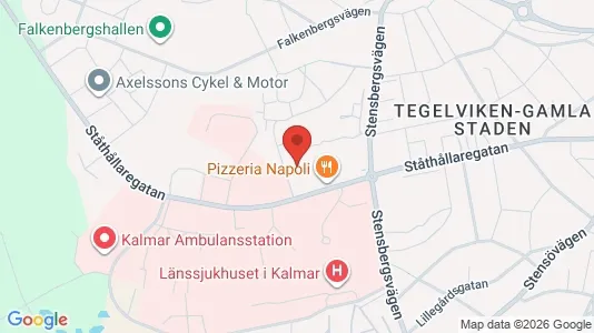 Lägenheter att hyra i Kalmar - kort over placeringen