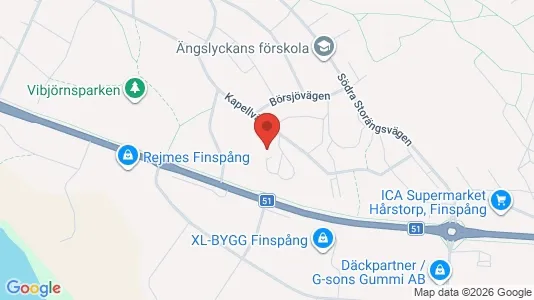 Lägenheter att hyra i Finspång - kort over placeringen