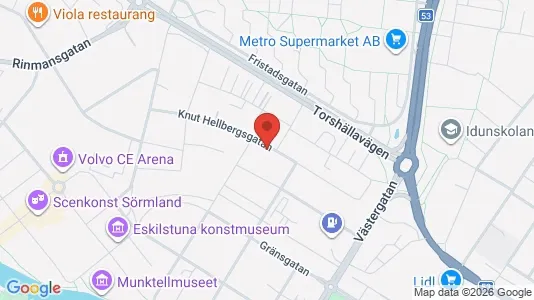Lägenheter att hyra i Eskilstuna - kort over placeringen