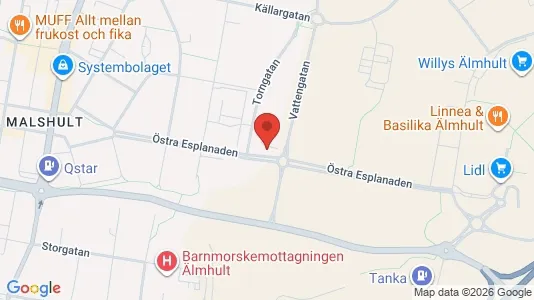 Lägenheter att hyra i Älmhult - kort over placeringen