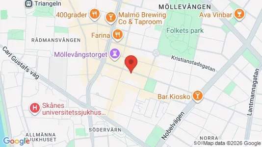 Lägenheter att hyra i Malmö Centrum - kort over placeringen