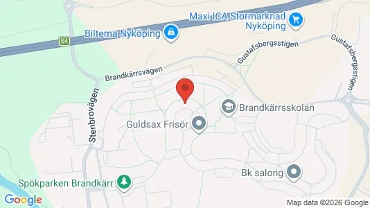 Lägenheter att hyra i Nyköping - kort over placeringen