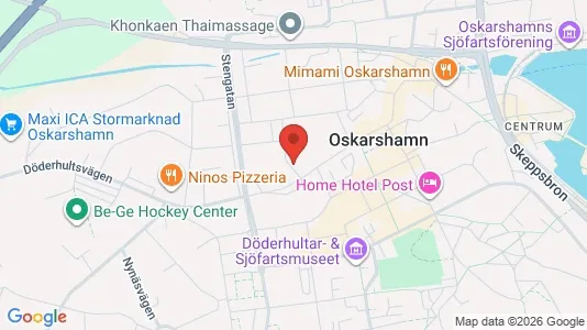 Lägenheter att hyra i Oskarshamn - kort over placeringen