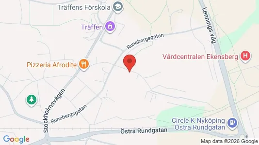 Lägenheter att hyra i Nyköping - kort over placeringen