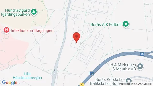 Lägenheter att hyra i Borås - kort over placeringen