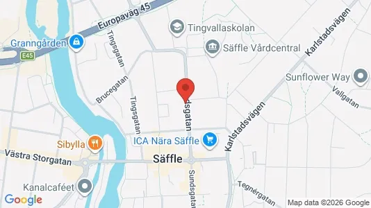 Lägenheter att hyra i Säffle - kort over placeringen