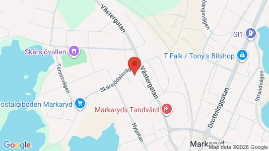 Lägenheter att hyra i Markaryd - kort over placeringen
