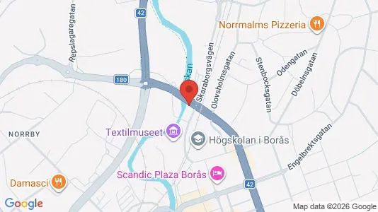 Lägenheter att hyra i Borås - kort over placeringen