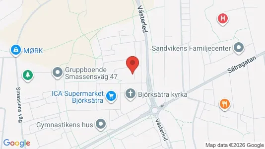 Lägenheter att hyra i Sandviken - kort over placeringen