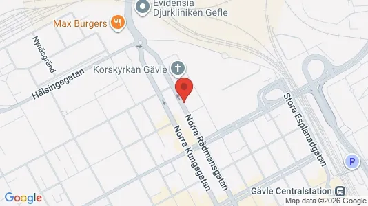 Lägenheter att hyra i Gävle - kort over placeringen